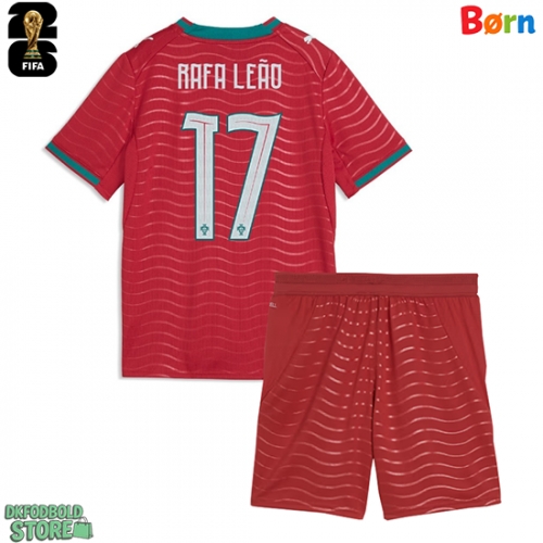 Portugal Rafael Leao #17 Replika Babytøj Hjemmebanesæt Børn VM 2026 Kortærmet (+ Korte bukser)